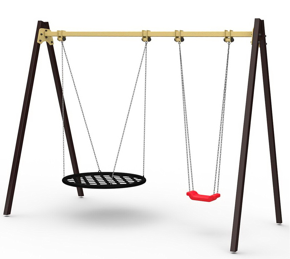 Качели двойные с гнездом и лодочкой Air Gym YK60GL