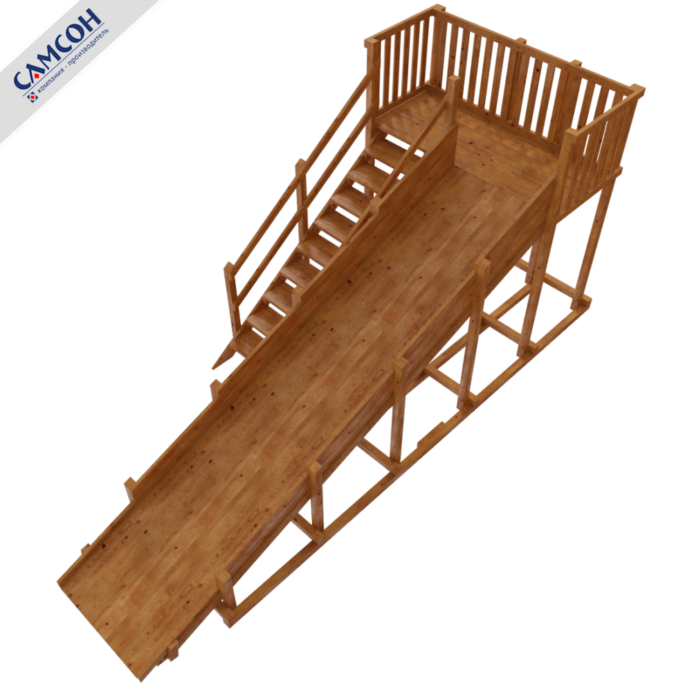 Детская зимняя горка НОРИЛЬСК Самсон