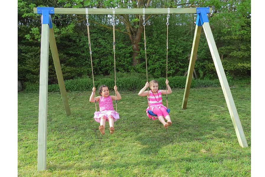 Высокие Качели Гарда (рама для качелей) на 2 места (НЕ окрашенные H-2,6м)