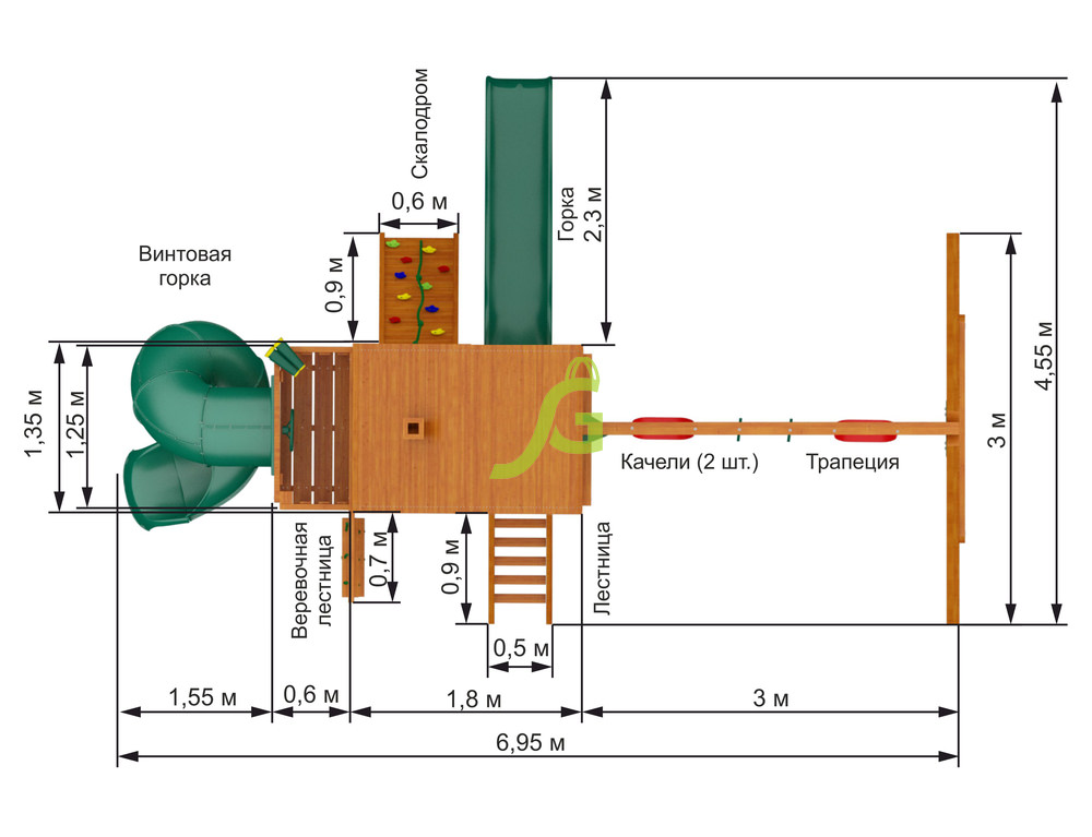 Детская площадка IgraGrad Шато с трубой (домик)