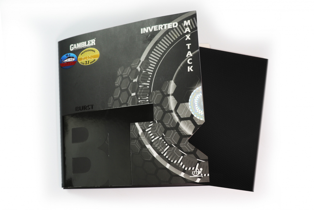 Накладка на ракетку для настольного тенниса GAMBLER Burst hard 2,1 black