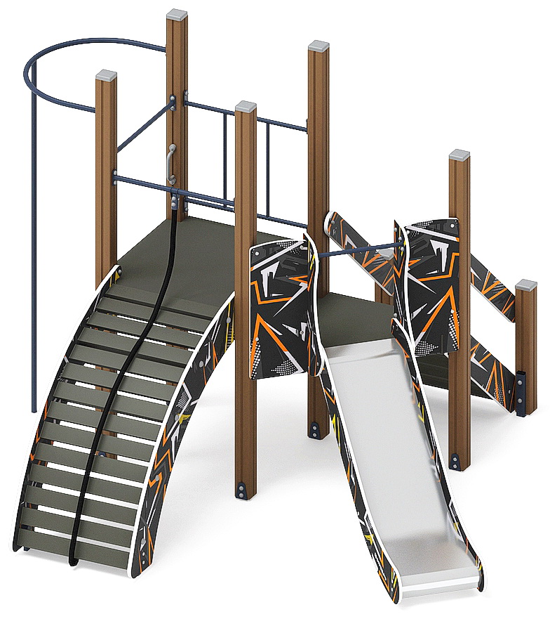 СПОРТ (Техно-оранжевый) детский игровой комплекс ДИК 1.06.01-02 (H=900)