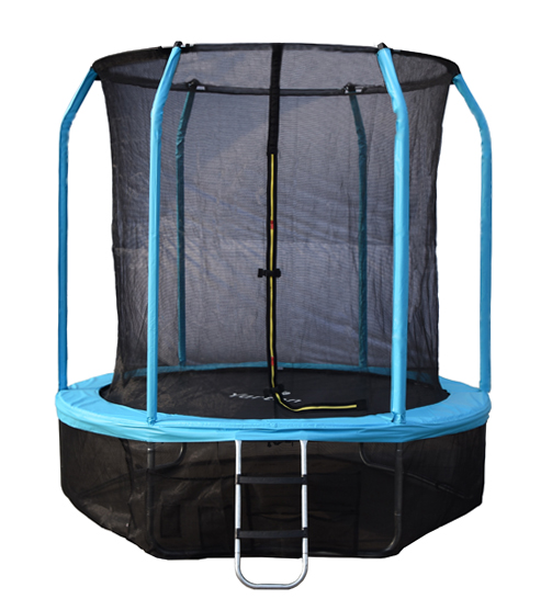 Батут Yarton 6 ft 1,83 м с сеткой и лестницей (синий)