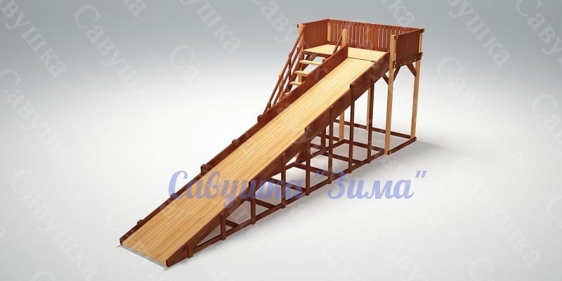 Зимняя деревянная игровая горка Савушка "Зима" - 6