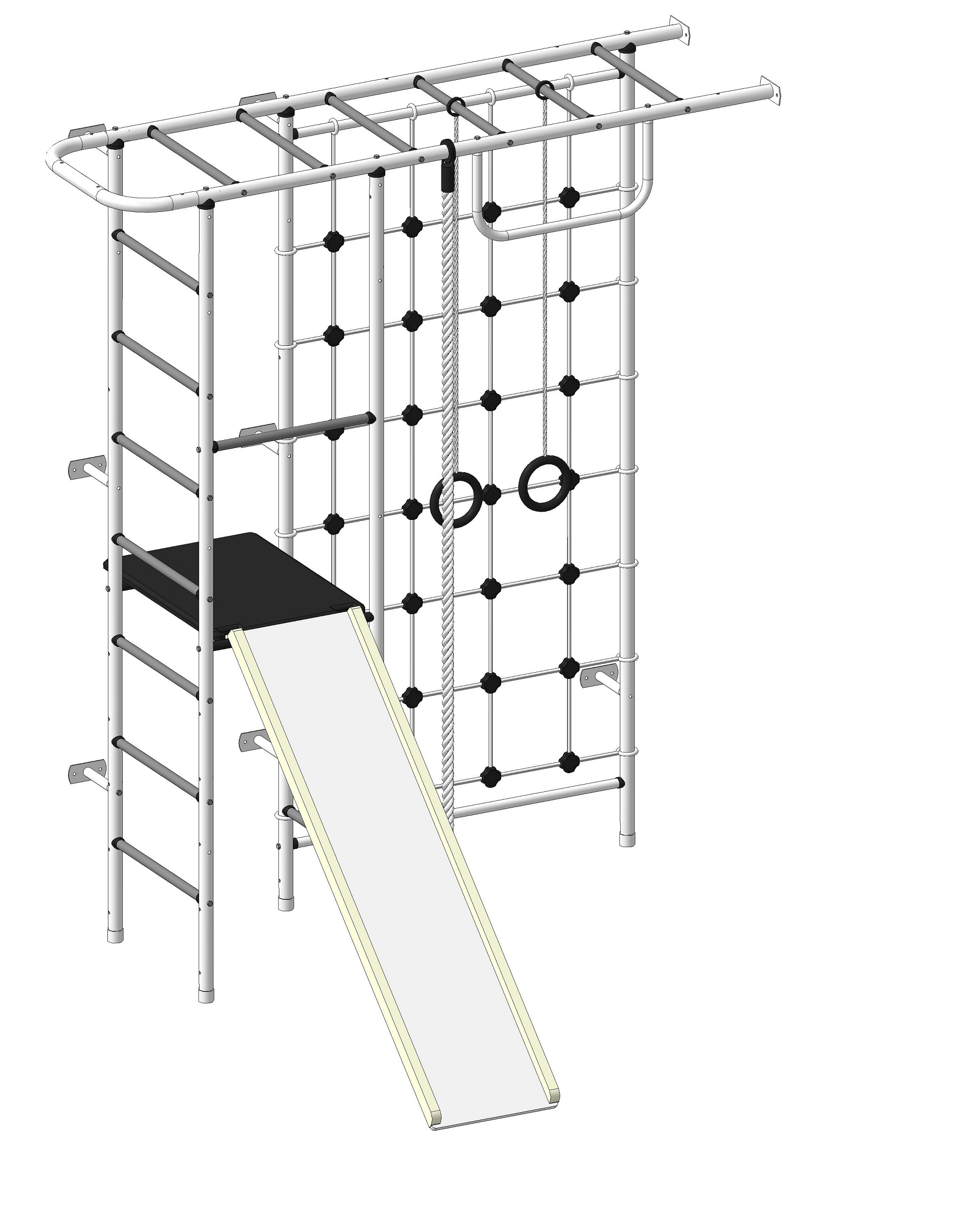 Спортивно-игровой комплекс Пионер 11С белый