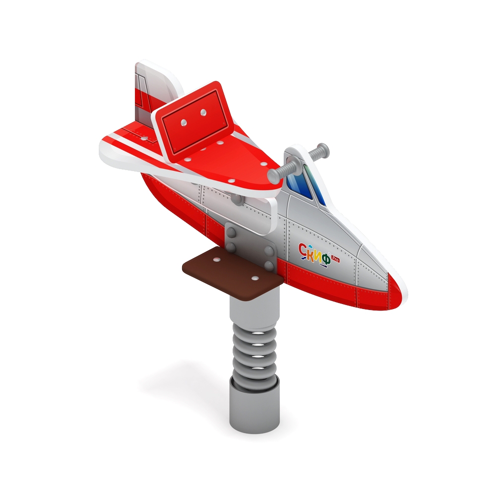 САМОЛЕТИК (красный) качалка на пружине ИО 22.03.02-03