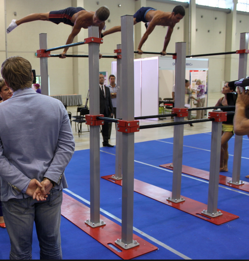 W-1.1. Большой каскад турников с рукоходом мобильный