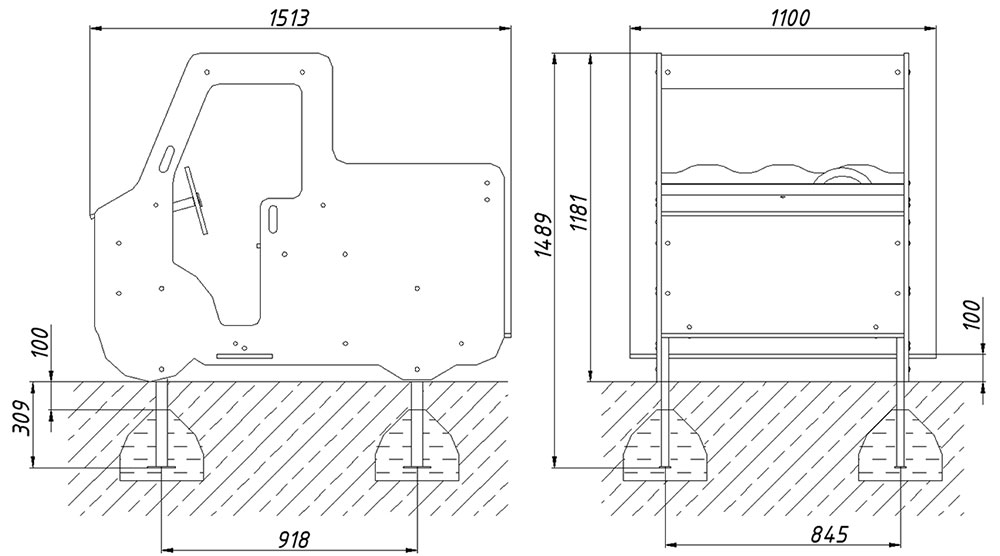 Игровой макет ZION Машинка Пикап (ИМ251)