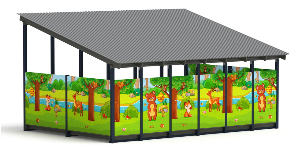 Теневой навес (Полянка) МФ 71.6.4-07