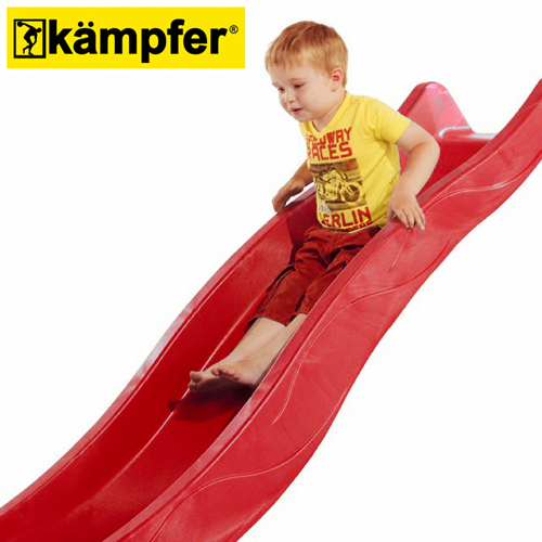 Пластиковая горка Kampfer высота 1,5м длина 3м (красный)