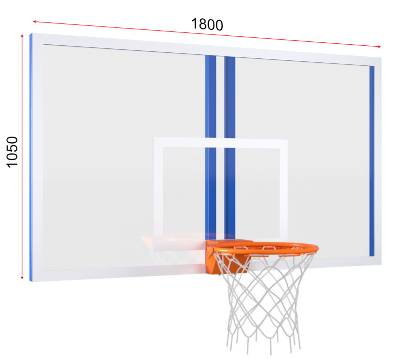 Игровой щит универсальный из оргстекла 10 мм с кольцом (на выбор)