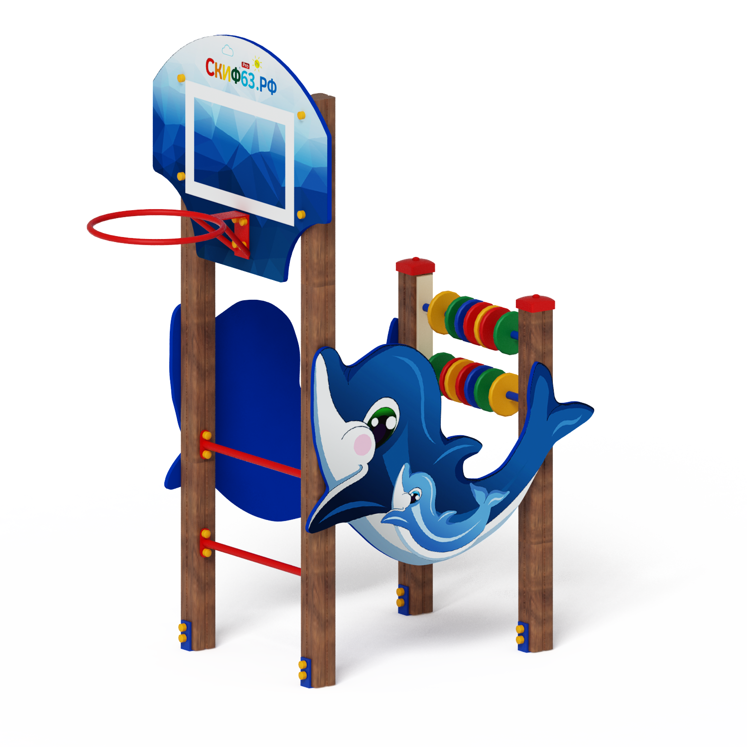 Детская площадка Спортивная серия для младшего возраста ДЕЛЬФИНАРИЙ 1 СК 1.01.05