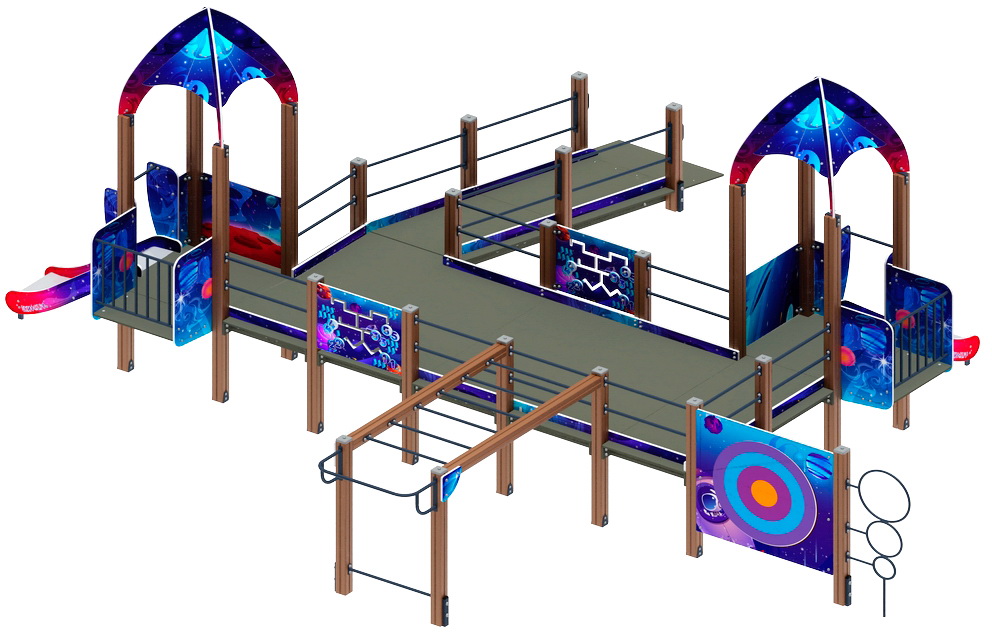 Детский спортивный комплекс ЗАБОТА КОСМОПОРТ (H=750) ДОВ 20.14.01-01