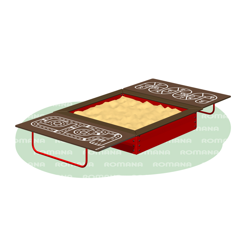 Песочница с крышками + принты "дорога", "игра-ходилка" «Romana 109.22.01»