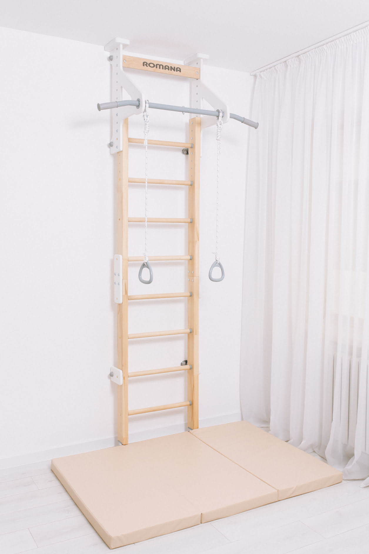 Шведская стенка деревянная Eco1 ROMANA (02.21.8.14.500.09.01-01) дерево/белый