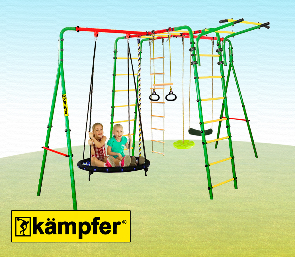 Спортивно-игровой комплекс Kampfer Wunder (Гнездо большое синее (зеленая лиана))