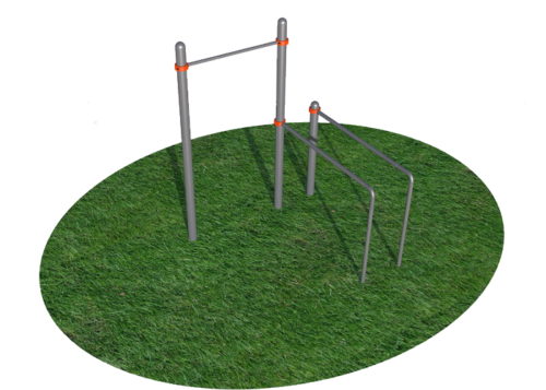 Турник с гнутыми брусьями СВС-77