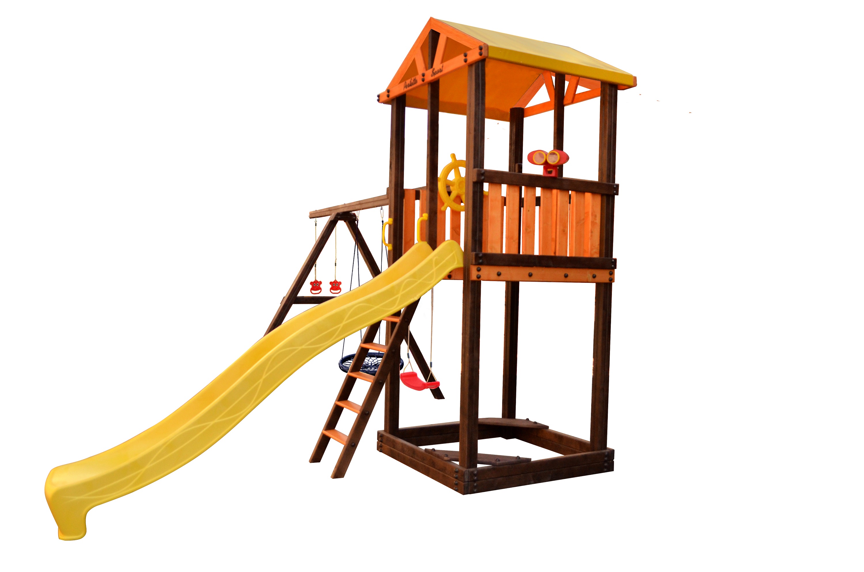 Игровой комплекс Perfetto sport «Pitigliano-3» + качели "Паутина"