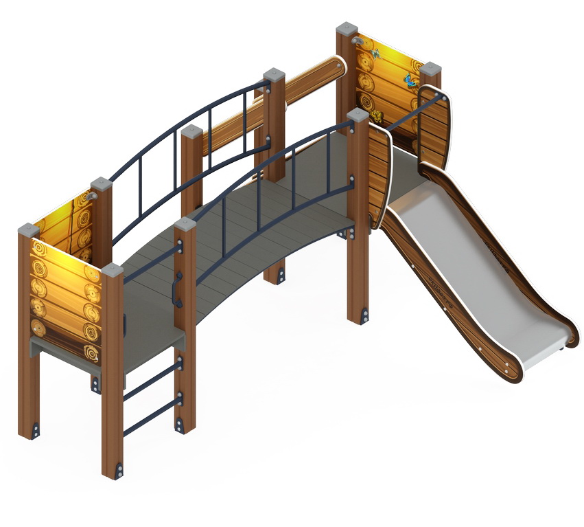 КАРАПУЗ (Эко) детский игровой комплекс ДИК 1.001.03-02 (H=750)