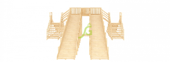 Зимняя горка IgraGrad Snow Fox, 4 ската, без окраски