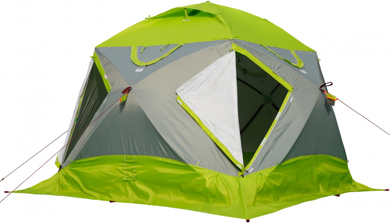 Зимняя палатка ЛОТОС КубоЗонт 4 Компакт Термо (утепленный тент; стеклокомпозитный каркас) модель 2022