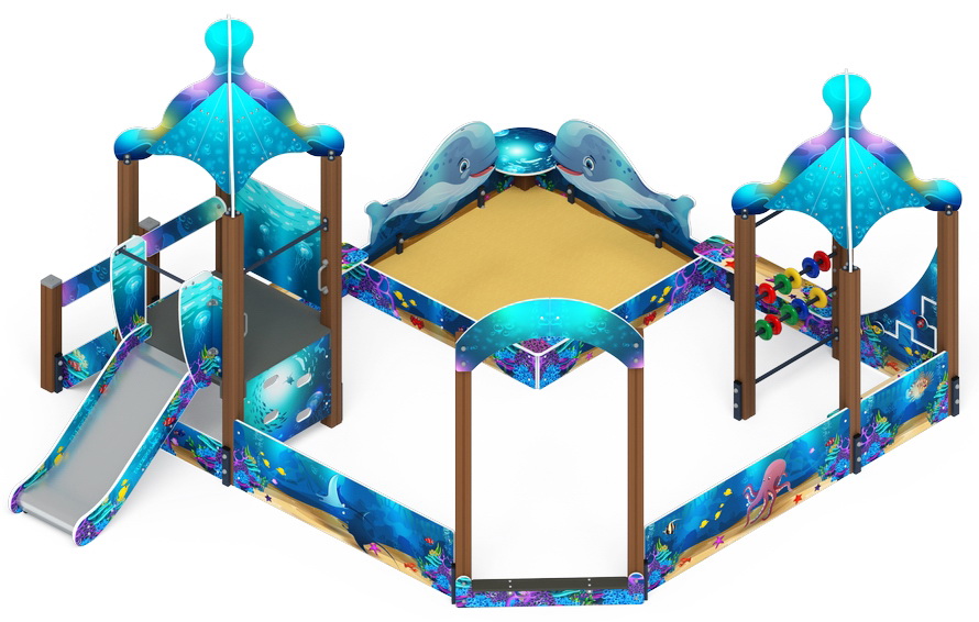 МОРСКОЙ С ГОРКОЙ (H=750) песочный дворик ИО 6.17.01-01