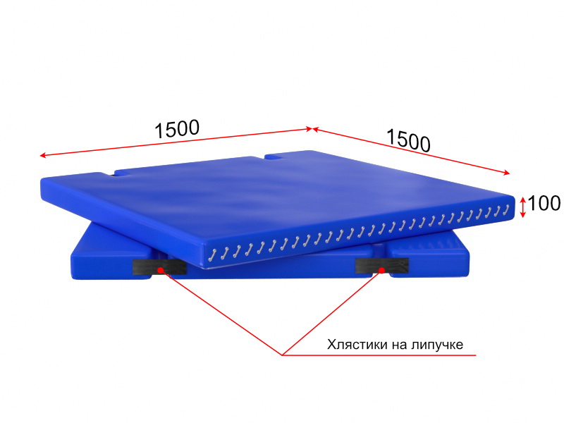 Мат под детские шведские стенки 1,5х1,5х0,1 м