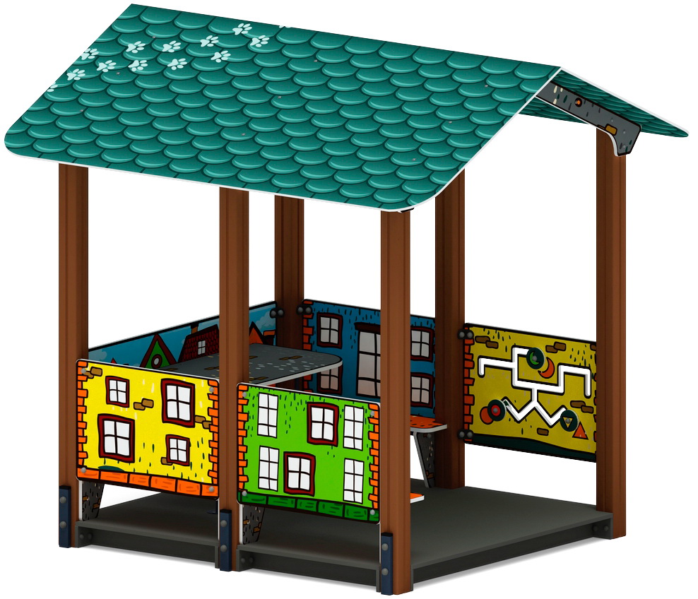 ДОМИК БОЛЬШОЙ 1 (Город) для детской площадки МФ 10.01.07-01