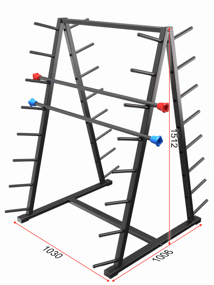 Стойка для бодибаров 16 уровней двухсторонняя (13.406.001)