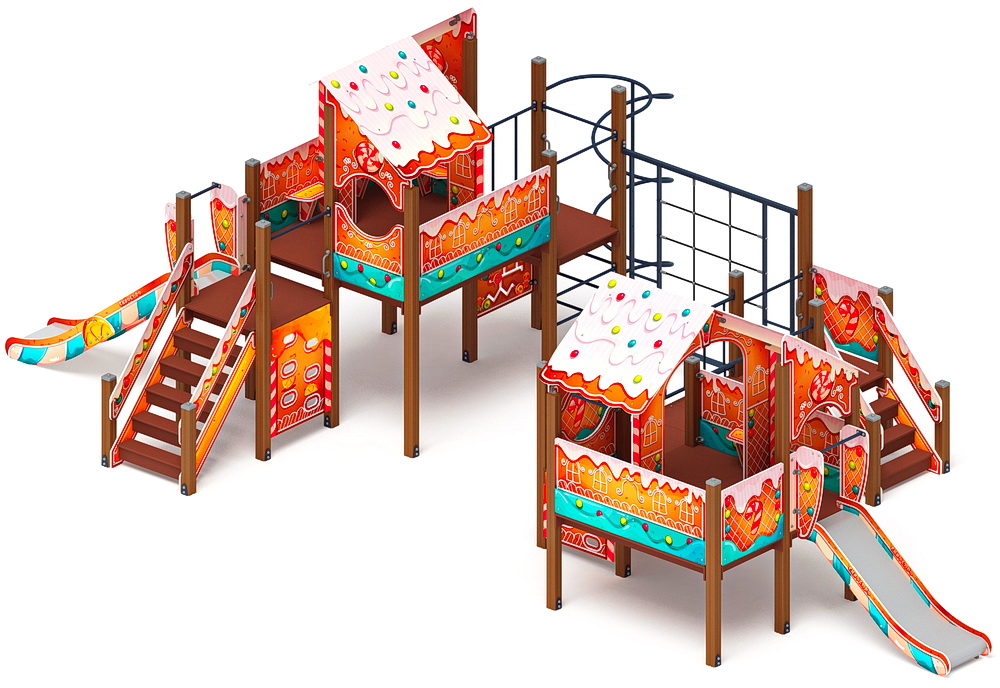ТЕРЕМОК детский игровой комплекс ДИК 2.07.03-02 (H=1200, H=750)