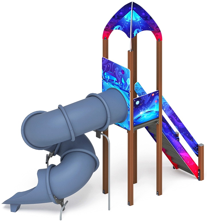 КОСМОПОРТ (Космос) горка тоннельная винтовая (H=2000) ИО 45.14.01-02