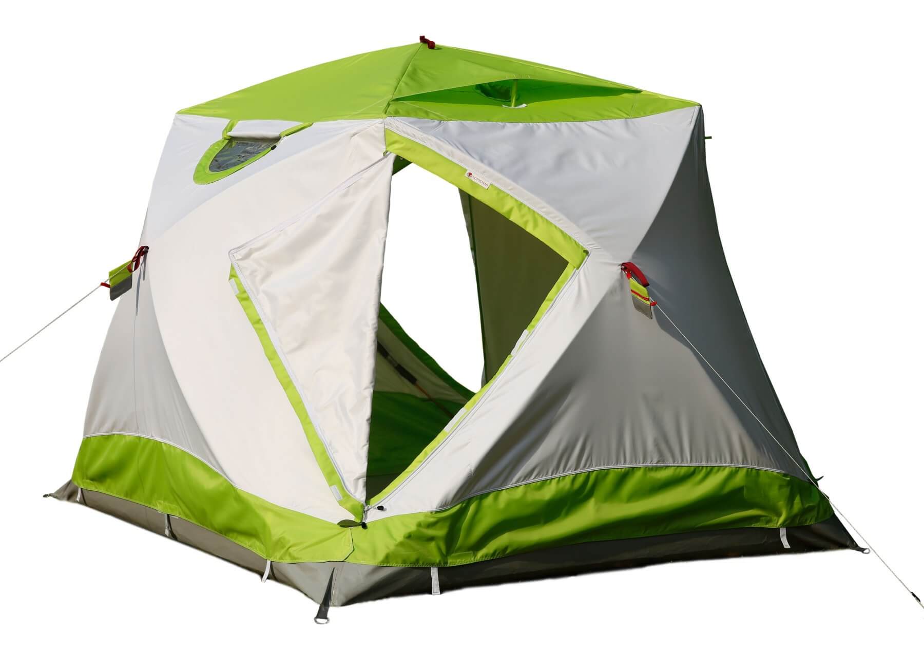 Зимняя палатка ЛОТОС Куб 4 Компакт Термо (лонг) (утепленный тент; стеклокомпозитный каркас)