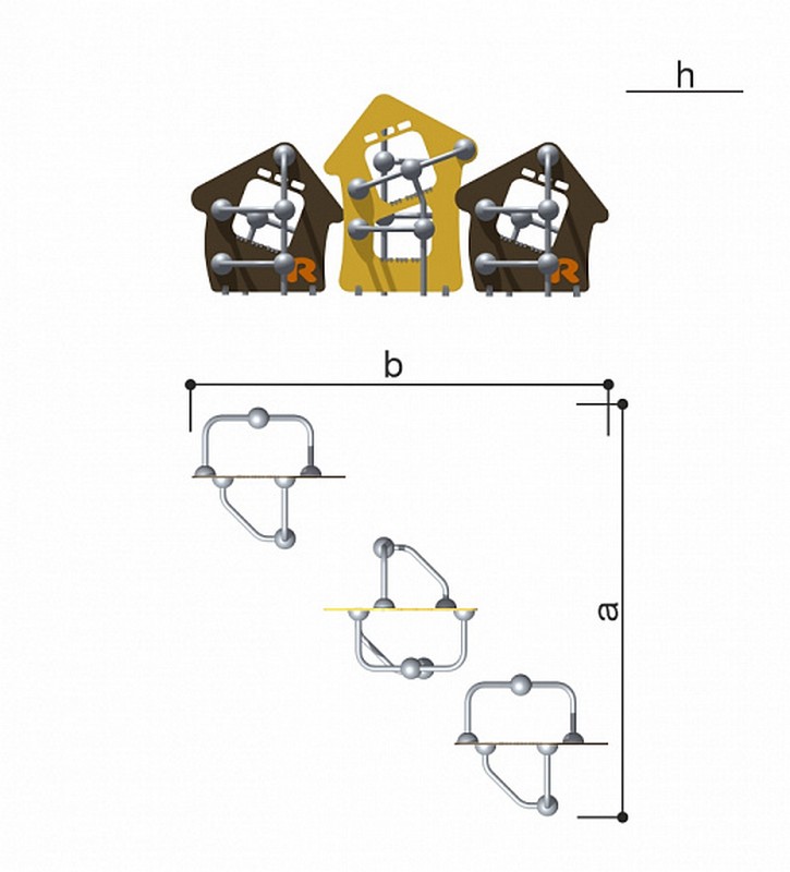 Спортивно-игровой комплекс ДОМИКИ-ЛАЗЫ Romana 057.13.00