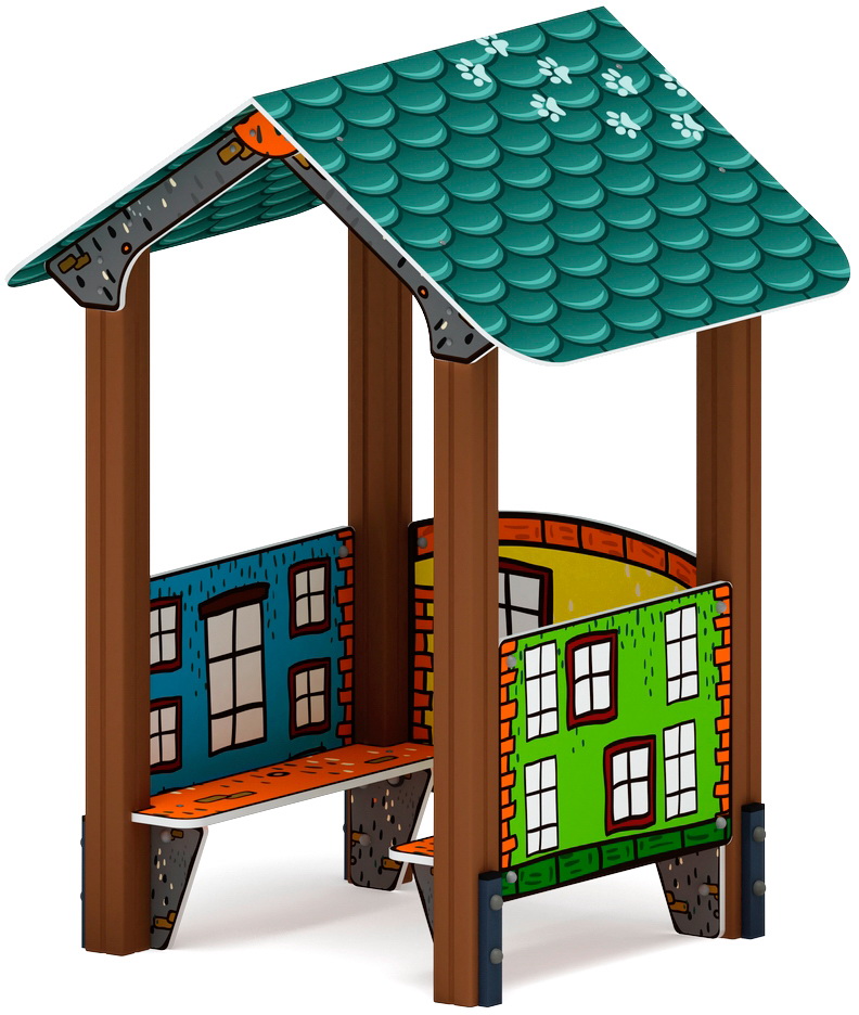 ДОМИК МАЛЫЙ 1 (Город) для детской площадки МФ 10.01.01-01