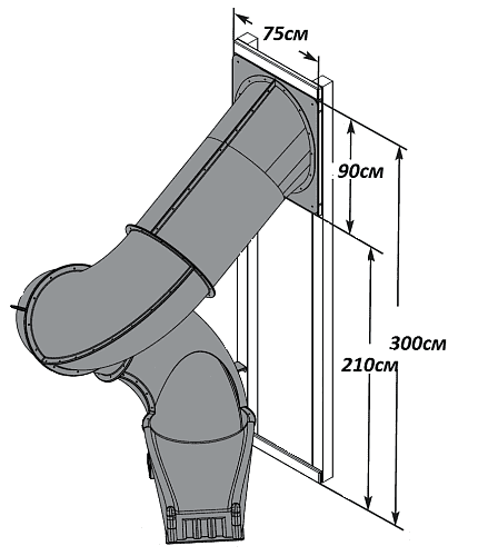 Горка Труба винтовая (H 2.1 м) США IgraGrad