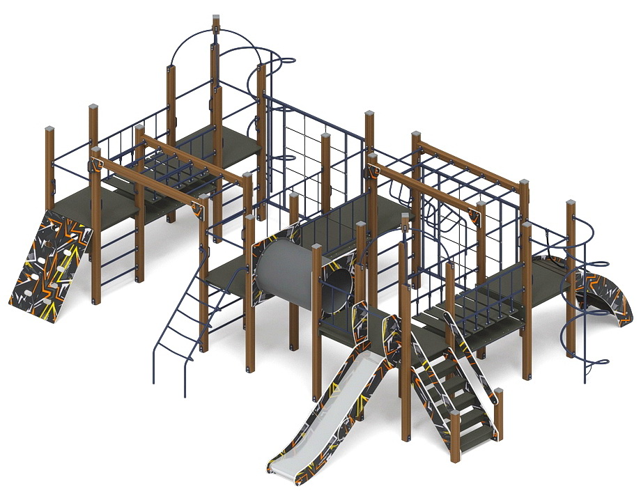 СПОРТ (Техно-оранжевый) детский игровой комплекс ДИК 2.06.01-02 (Н=1200)