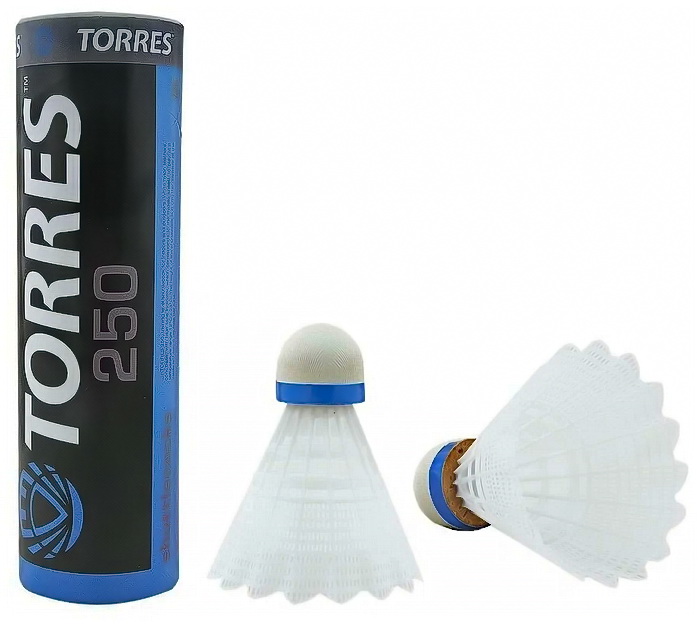 Воланы TORRES 250, уп. 6 шт. (02.409)