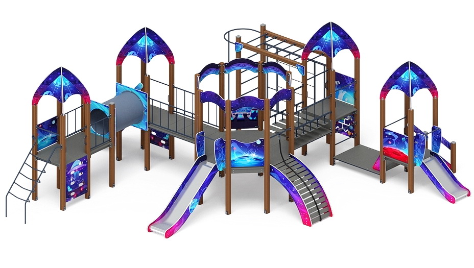 КОСМОПОРТ детский игровой комплекс ДИК 2.14.03-02 (H=750, H=1200)