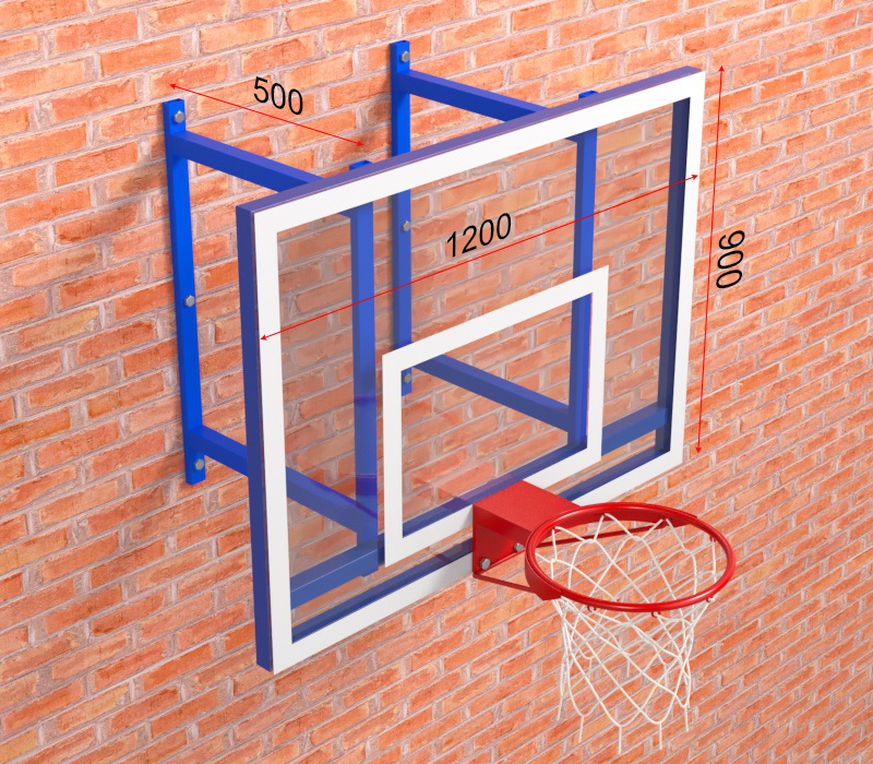 Ферма с выносом 500 мм с тренировочным щитом из оргстекла и усиленным кольцом (01.2000)