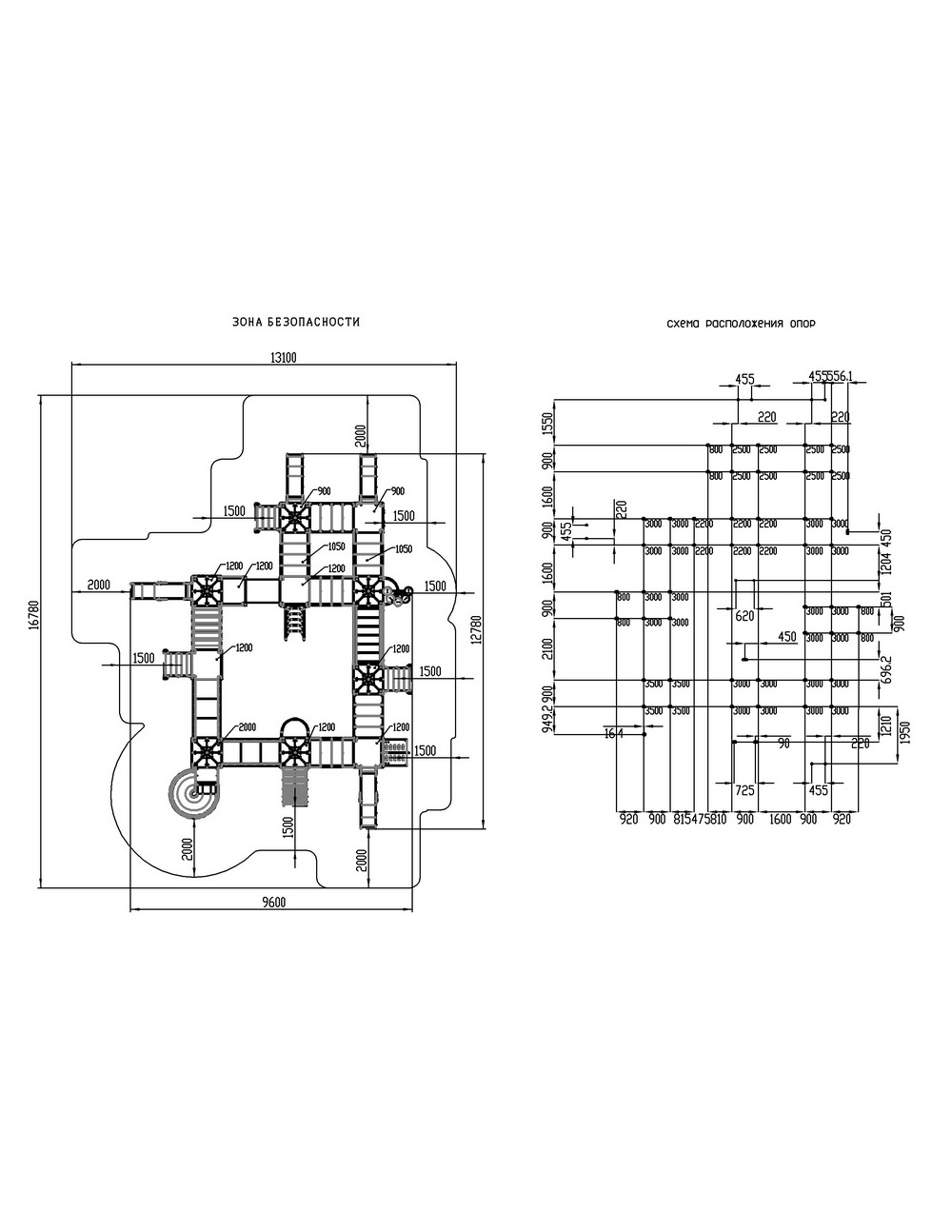 ЗАМОК детский игровой комплекс ДИК 2.18.12-02 винтовой скат (H=2000, H=1200, H=900)