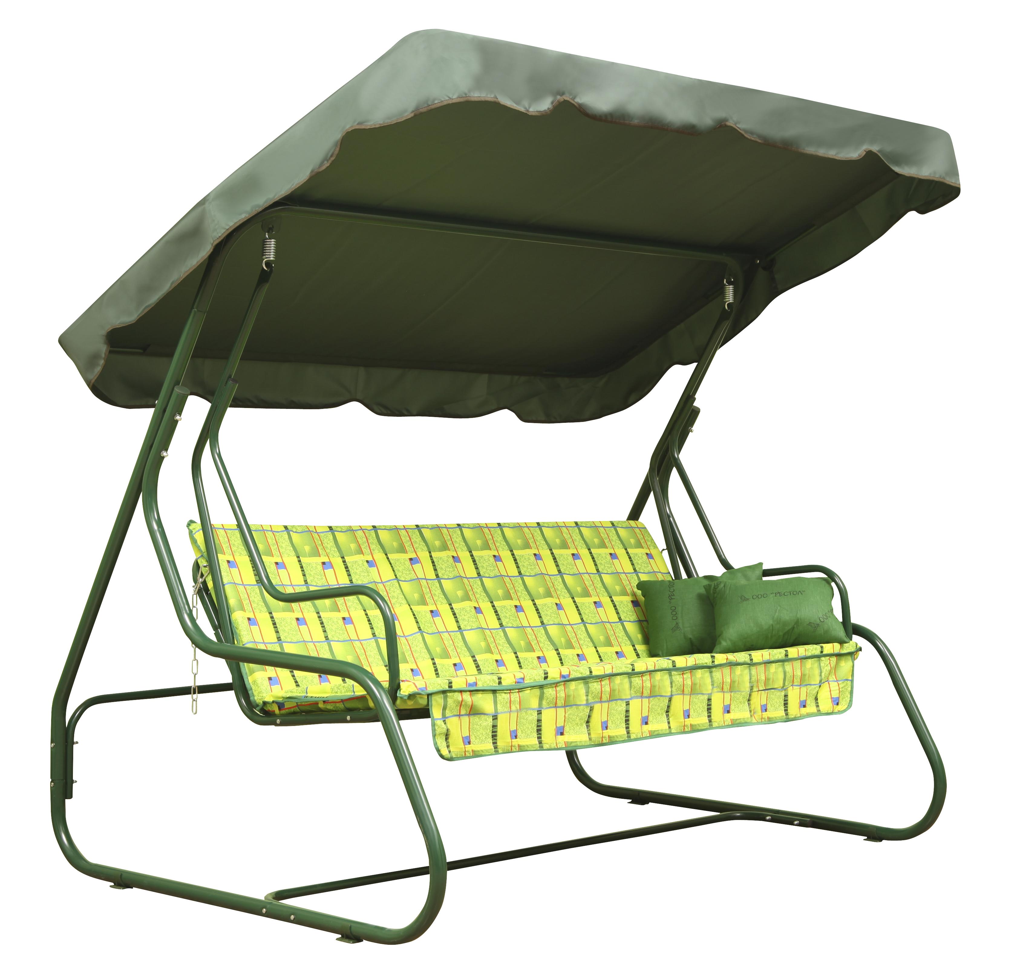 Качели садовые "Вираж" зелёный