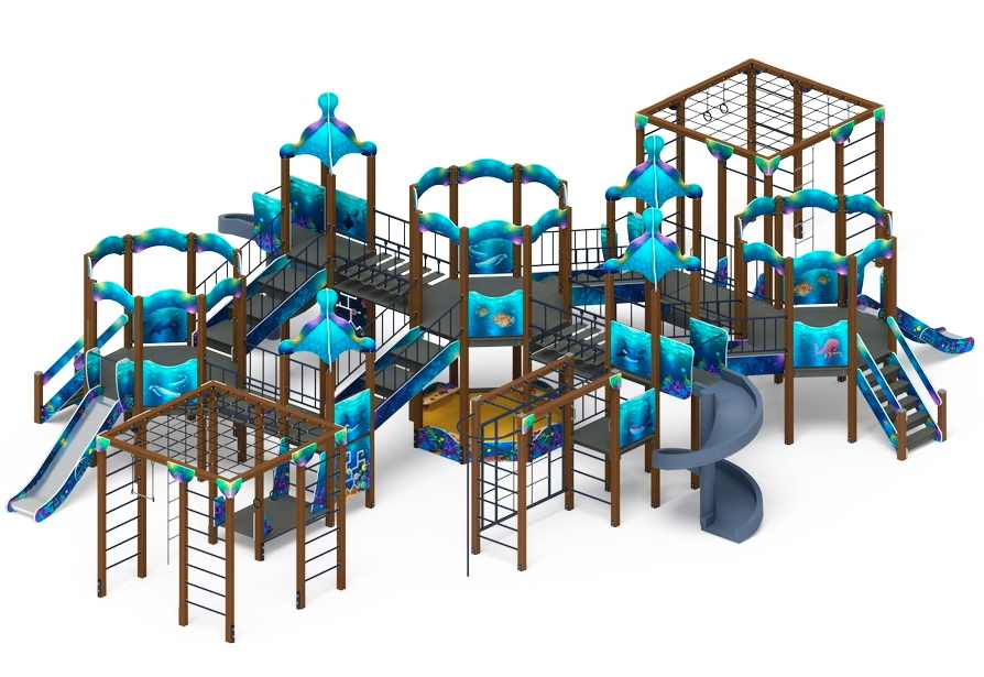 МОРСКОЙ детский игровой комплекс ДИК 2.17.08-01 (H=1200, H=2000)