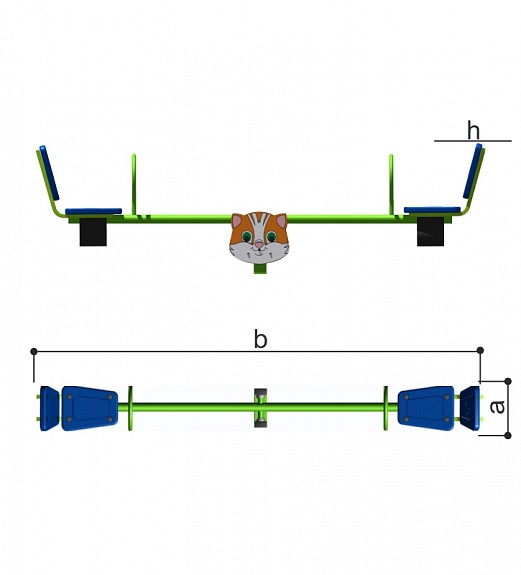 Качалка-балансир "Кошка" (цельная балка) Romana 108.50.00-01