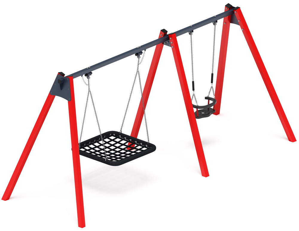 Качели М2 двойные ИО 12.М.06.01.01-01 (красный)