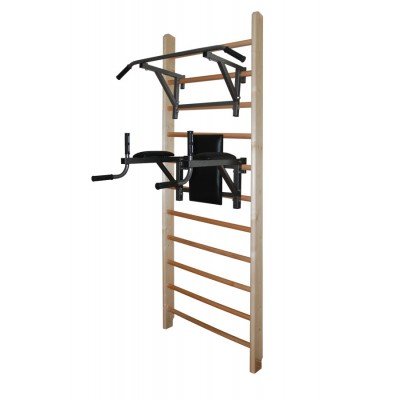 Шведская стенка СБ с турником и брусьями-пресс