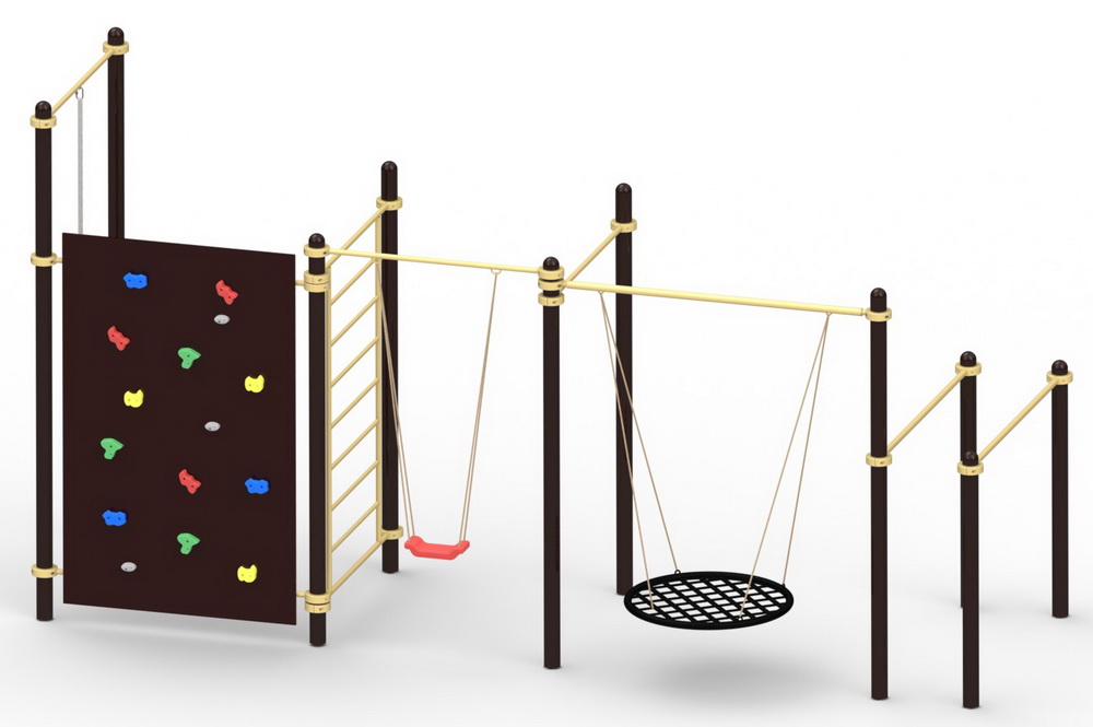 Спортивный комплекс YSK102 с двумя качелями