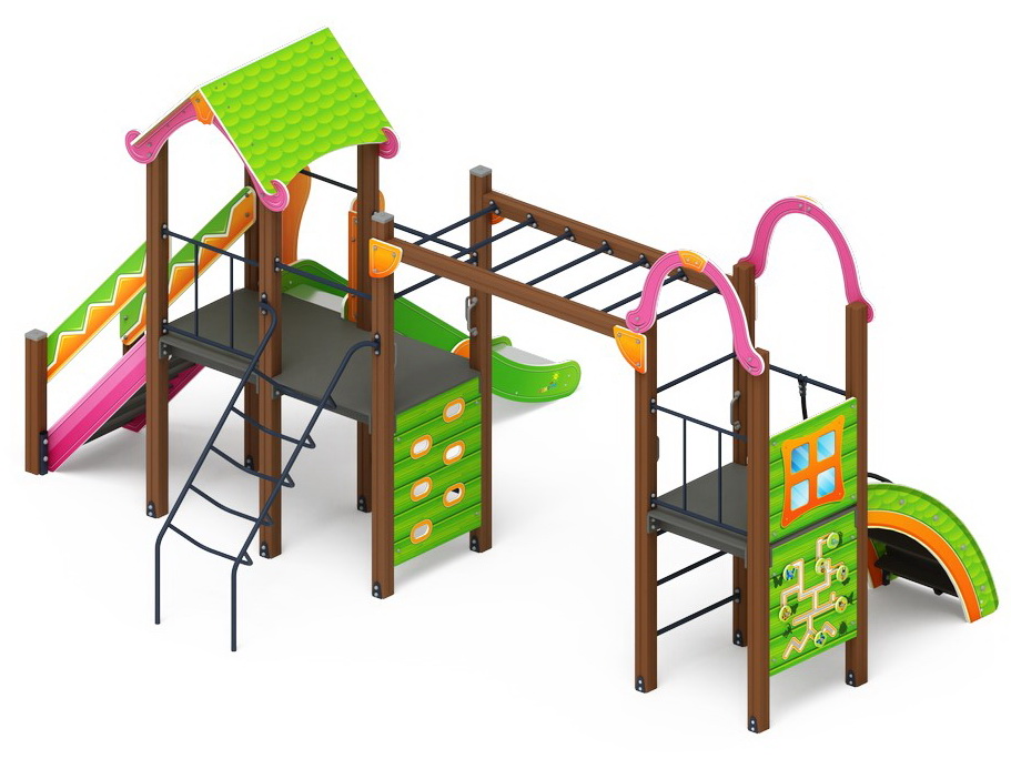 ЛУКОМОРЬЕ детский игровой комплекс ДИК 2.25.09-01.С (Н=1200)