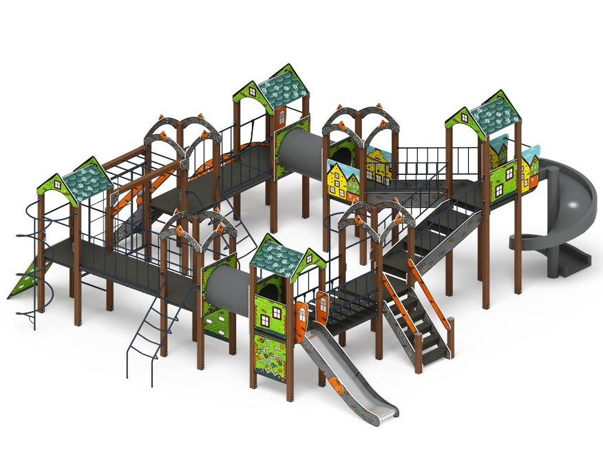 ОСТРОВ ДЕТСТВА (Город) детский игровой комплекс ДИК 2.01.8.02-21 (Н=1200, Н=2000)