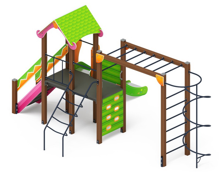 ЛУКОМОРЬЕ детский игровой комплекс ДИК 2.25.05-01.С (Н=1200)