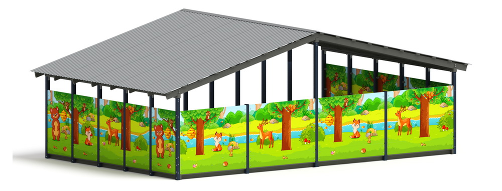 Теневой навес (Полянка) МФ 70.8.5-07